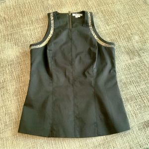 Helmut Lang Snakeskin trimmed sleeveless top